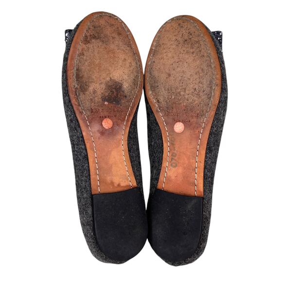 Kate Spade Gray Wool Glitter Bow Hannah Flats 7 - Picture 8 of 10